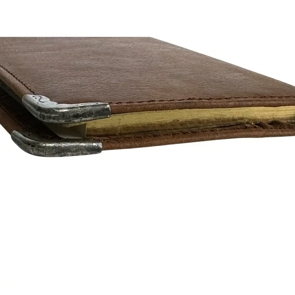 scully brown leather telephone address book